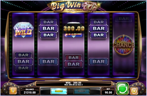 Modo de jogo Big Win 777